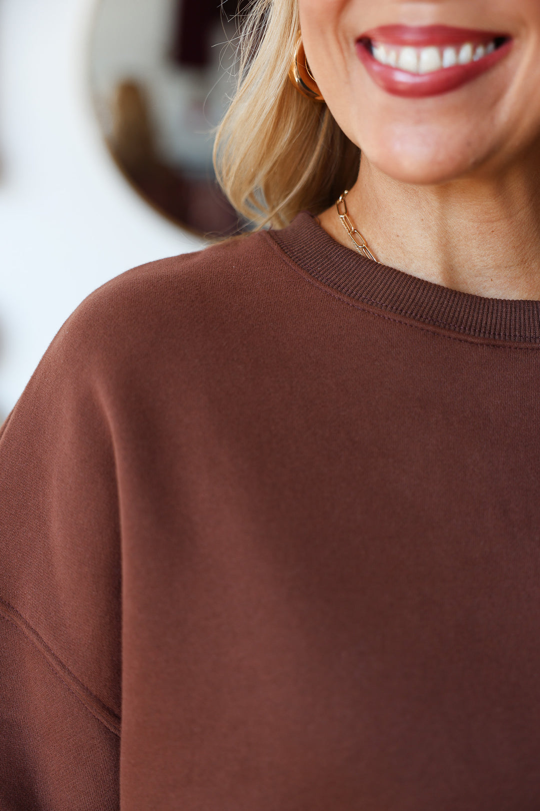 Oversized Sweatshirt - Chocolate