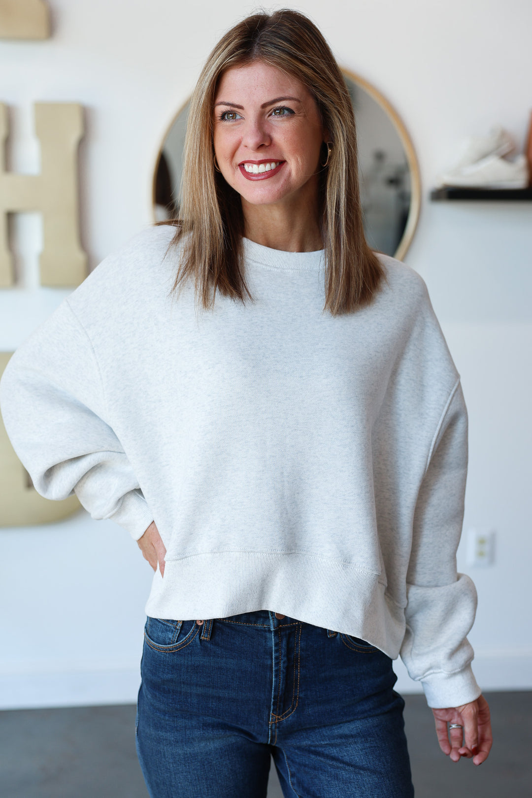 Oversized Sweatshirt - Gray