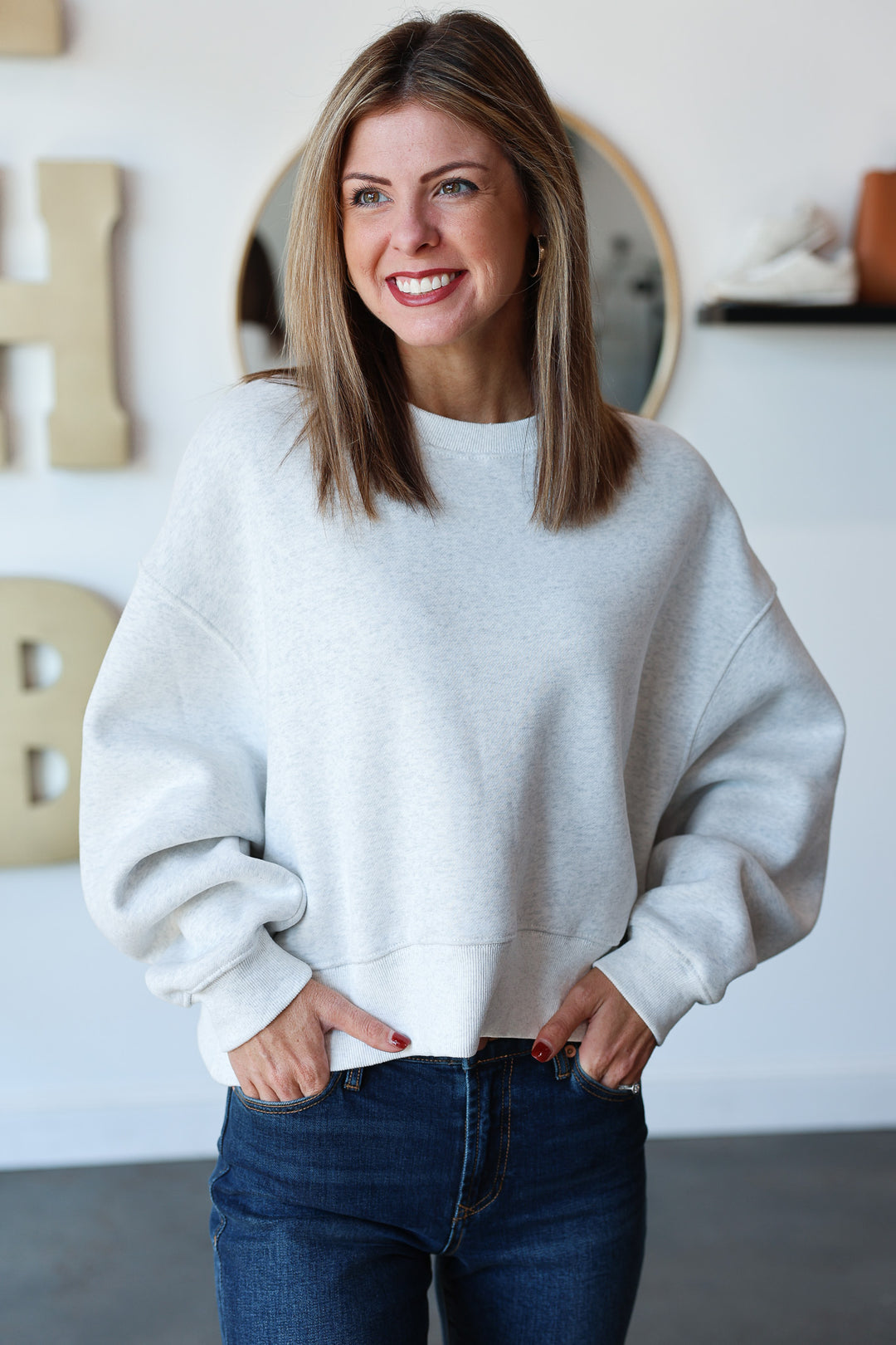 Oversized Sweatshirt - Gray