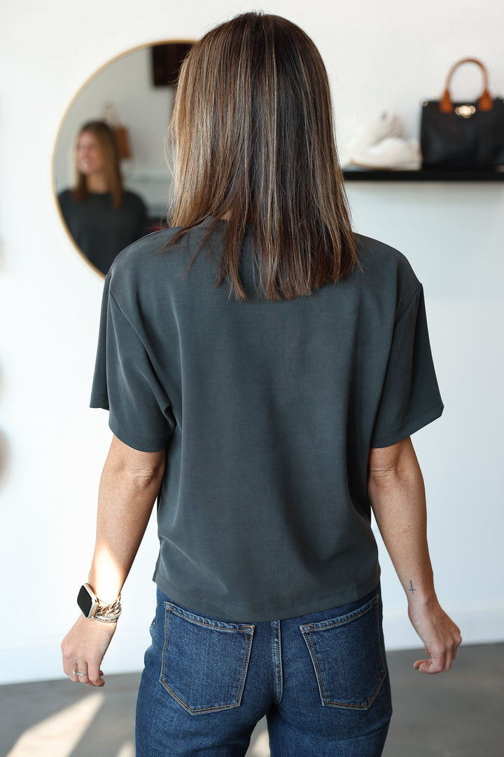 Boxy Tee - Charcoal
