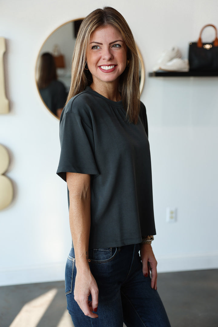 Boxy Tee - Charcoal