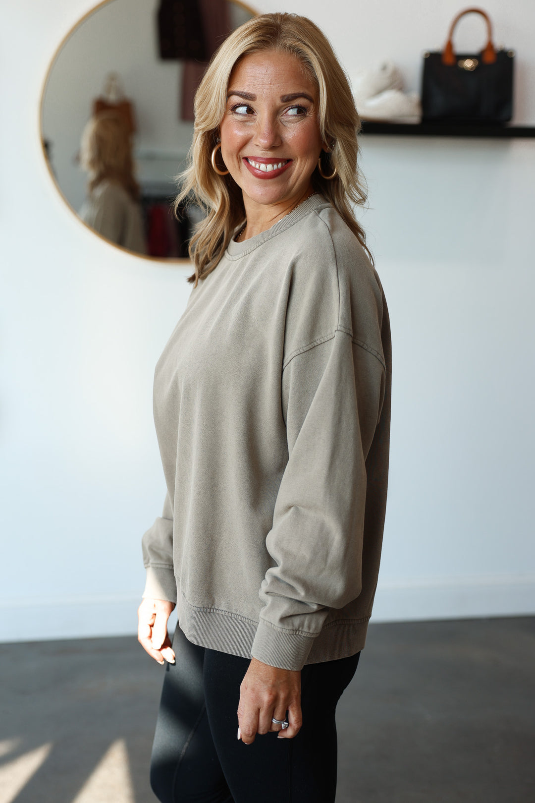 French Terry Sweatshirt - Olive