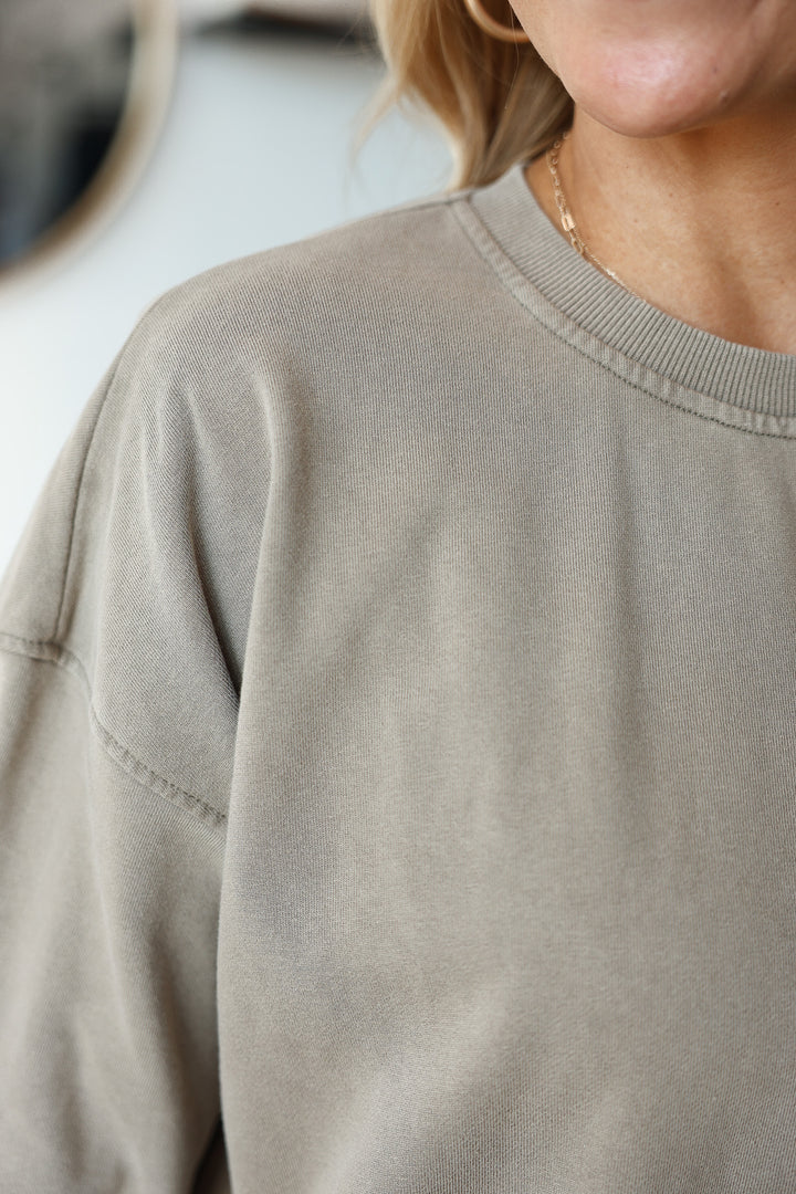 French Terry Sweatshirt - Olive