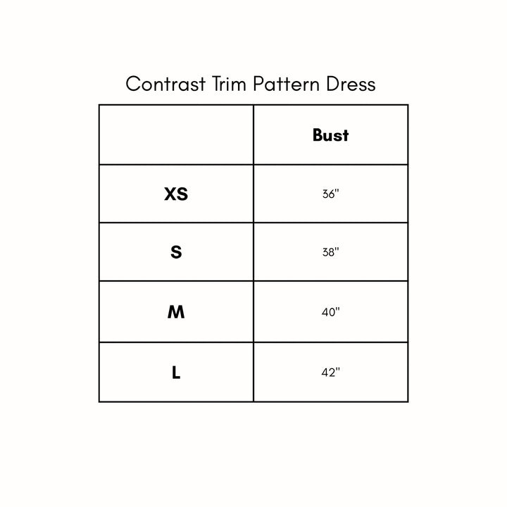 Contrast Trim Pattern Dress