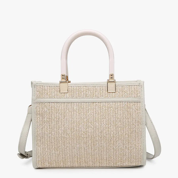 Rattan Satchel - Off White