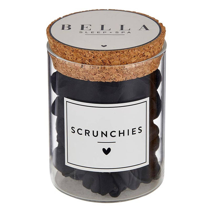 Satin Scrunchies Jar - Black