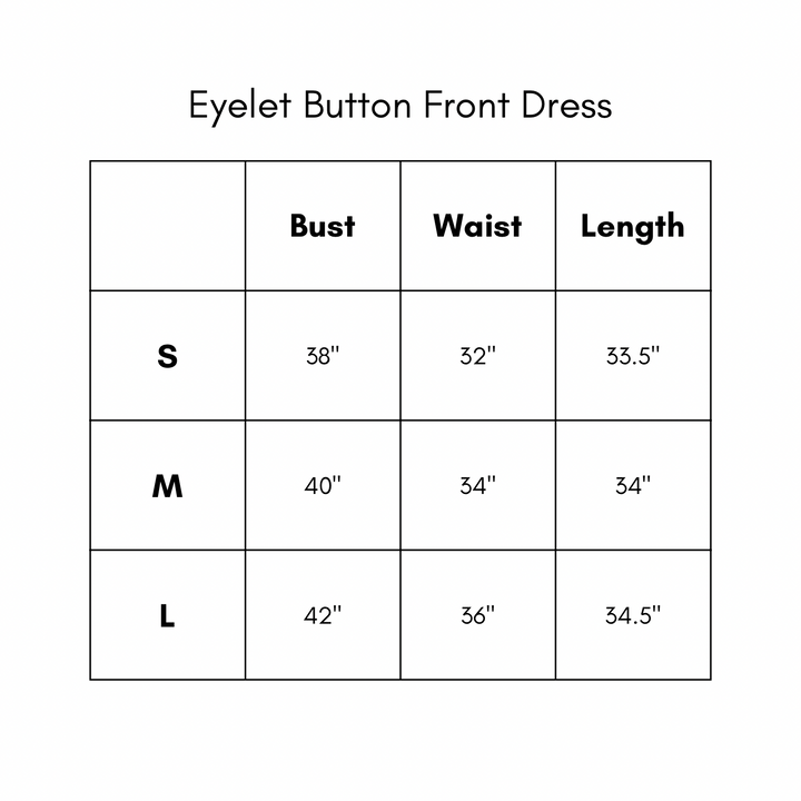 Eyelet Button Front Dress - Lemon