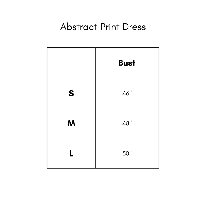 Abstract Print Dress - Blue