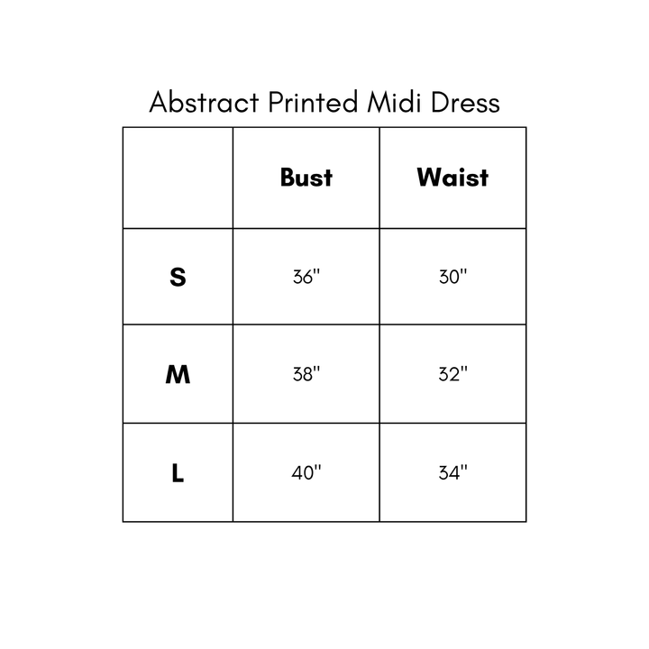 Abstract Printed Midi Dress