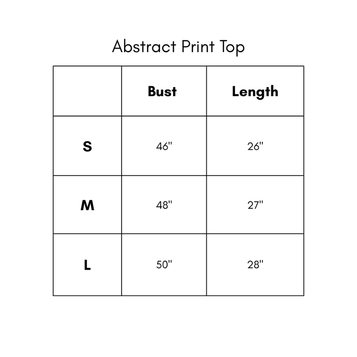 Abstract Print Top - Tan