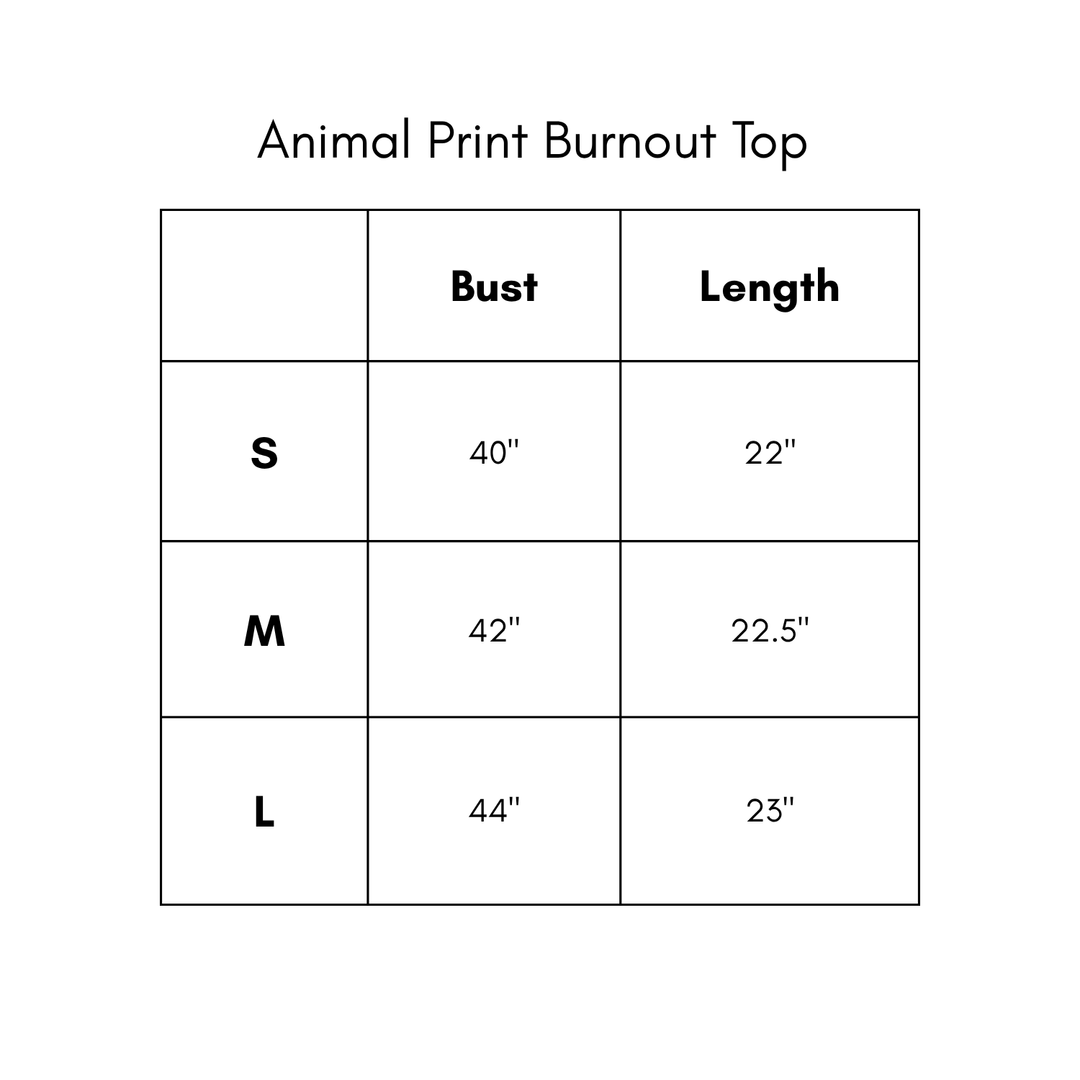 Animal Print Burnout Top