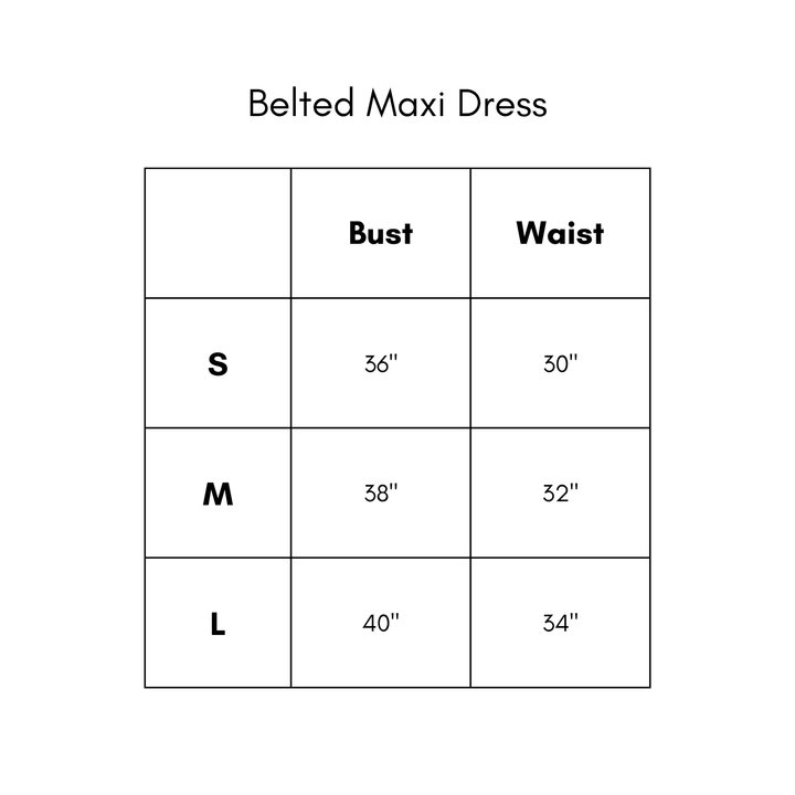 Belted Maxi Dress - Navy