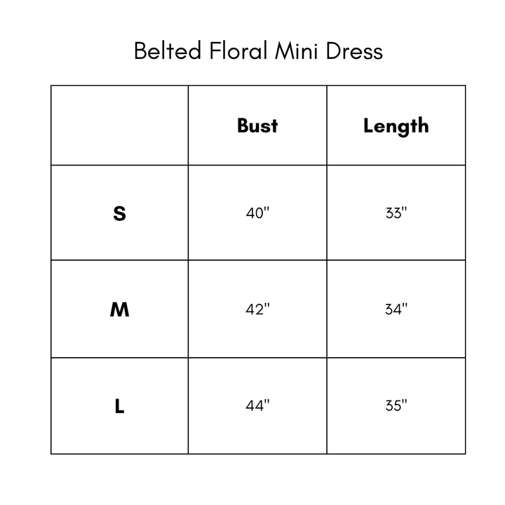 Belted Floral Mini Dress