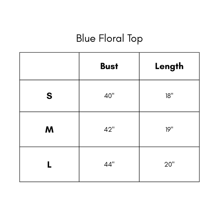 Blue Floral Set - Top