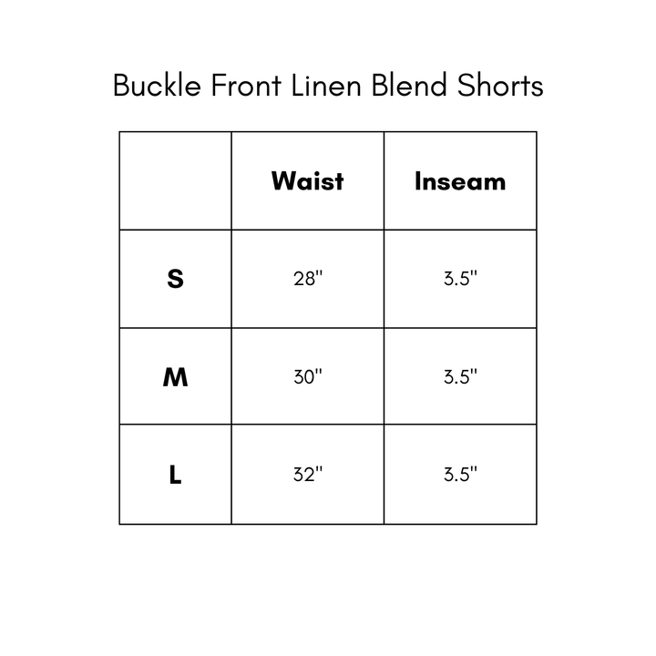 Buckle Front Linen Blend Shorts - Desert Rose