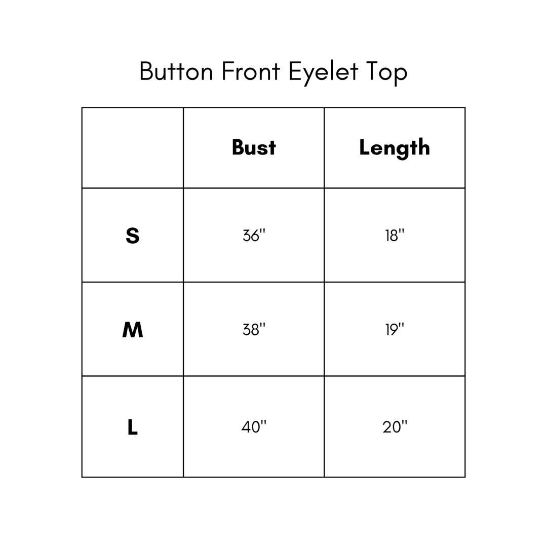 Button Front Eyelet Top - Lemon