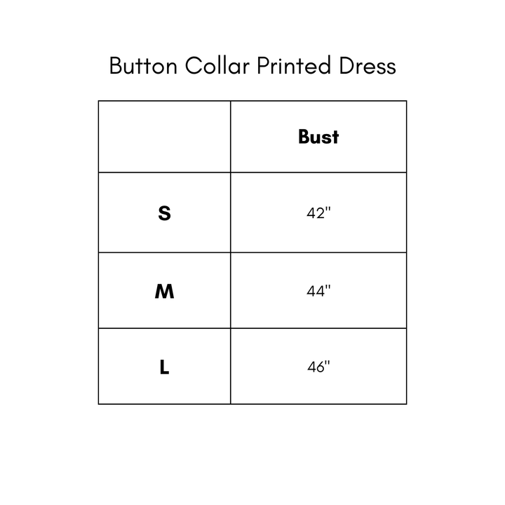 Button Collar Printed Dress - Olive