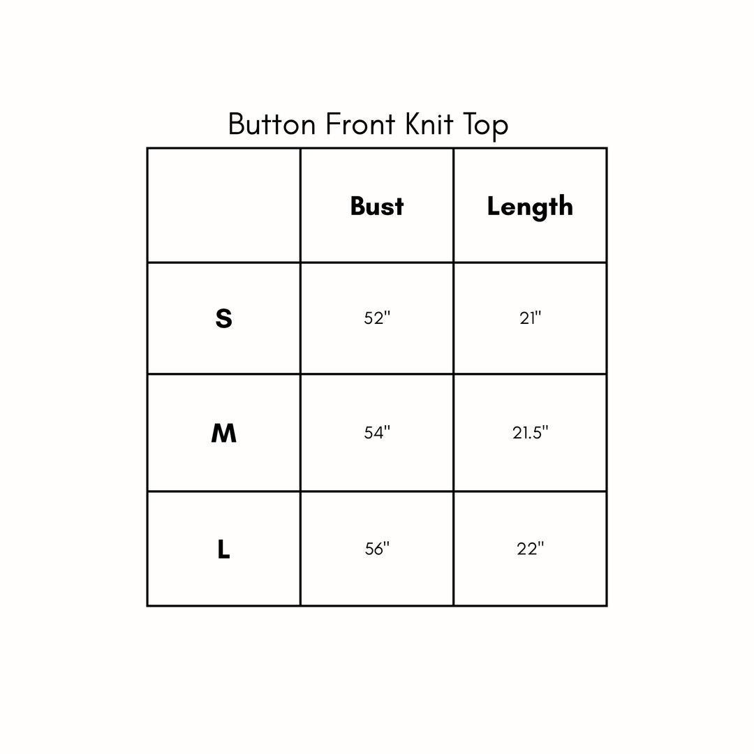 Button Front Knit Top - Mocha