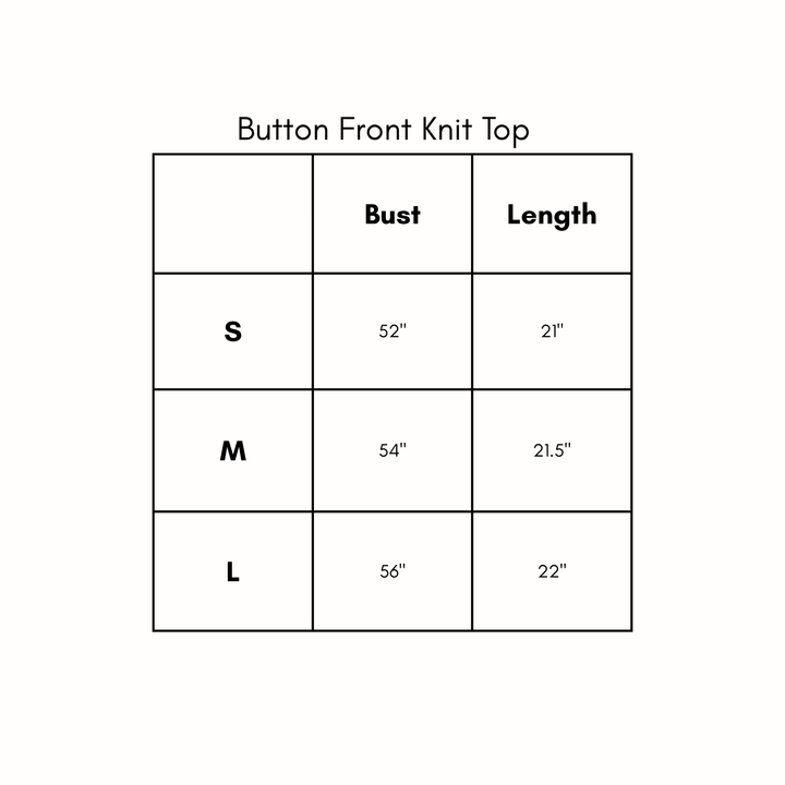 Button Front Knit Top - Mocha