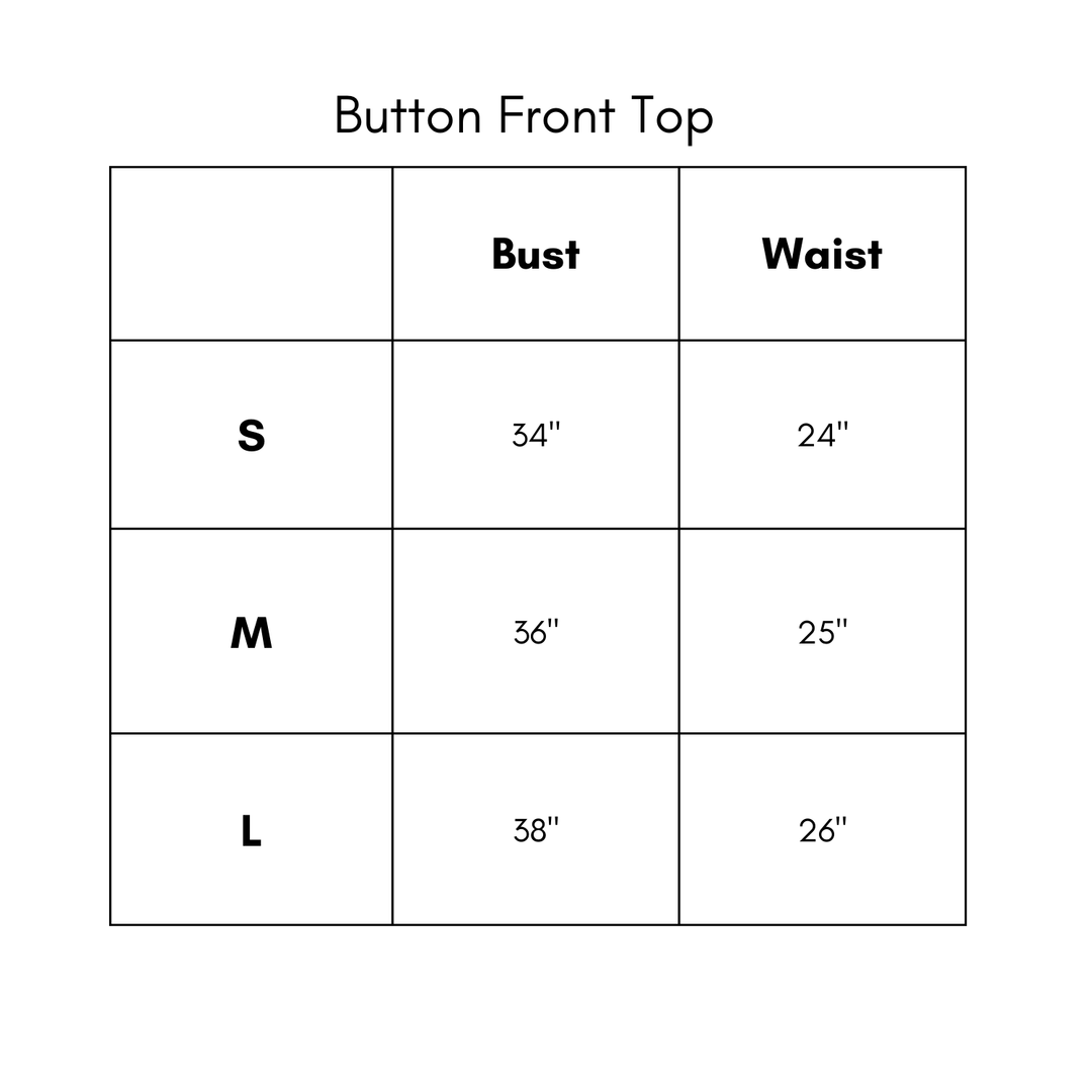 Button Front Top - White