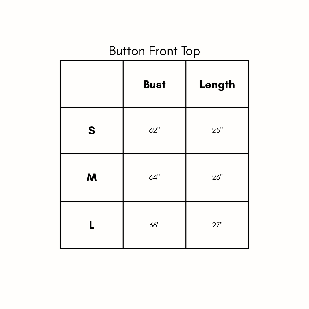 Button Front Top - Brown