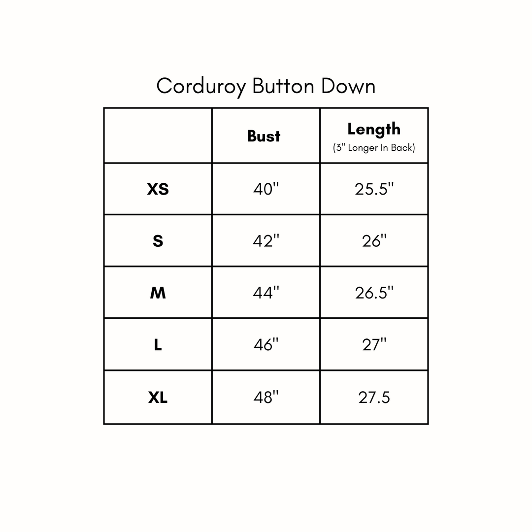 Corduroy Button Down - Cappuccino