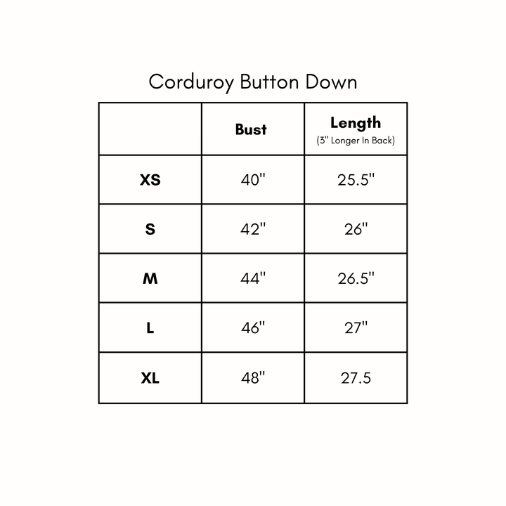 Corduroy Button Down - Cappuccino