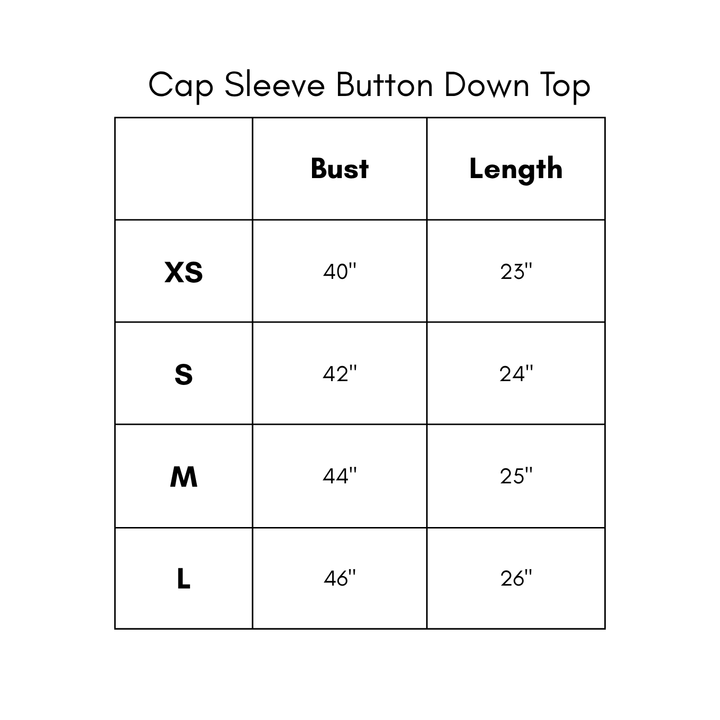 Cap Sleeve Button Down Top - Navy