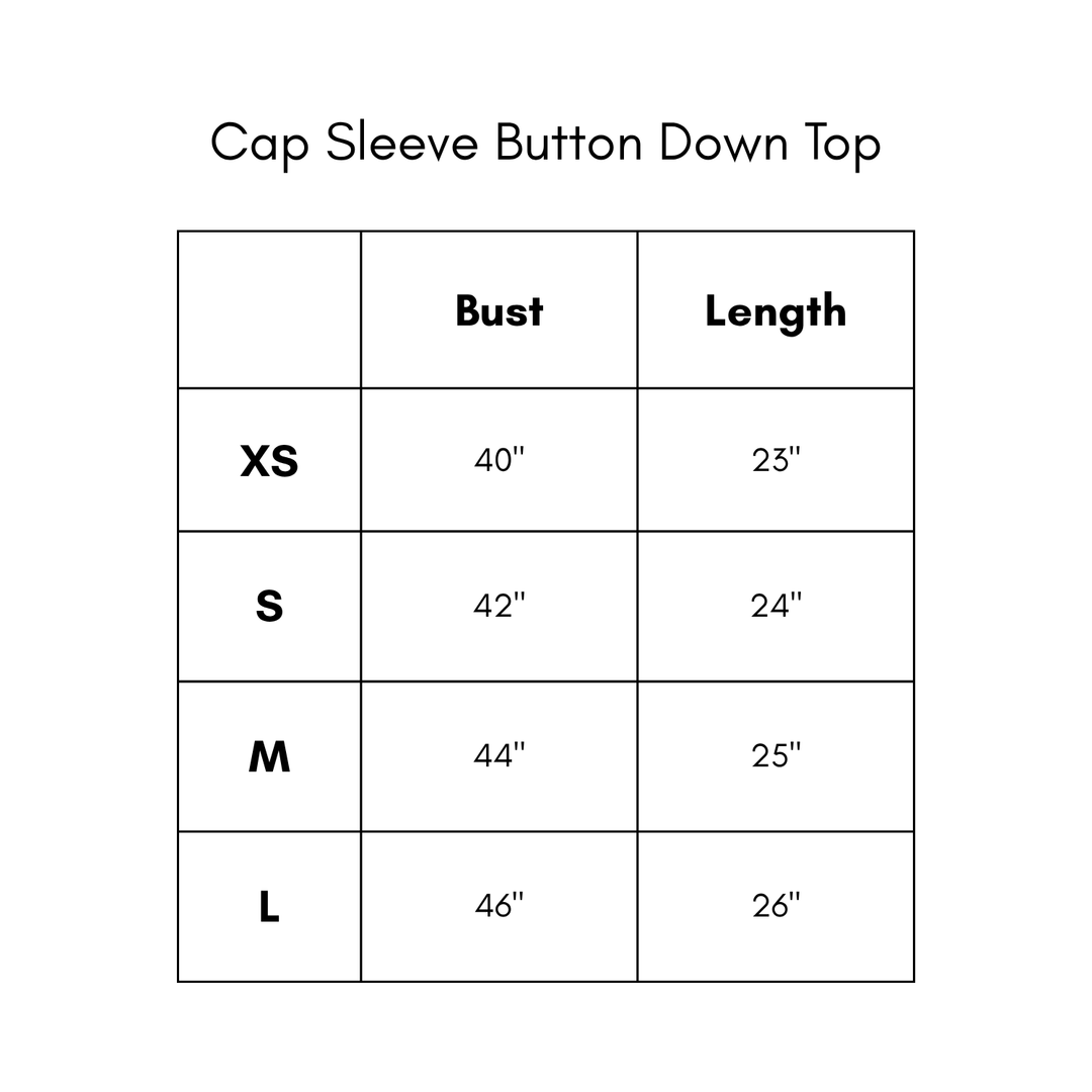 Cap Sleeve Button Down Top - Pink