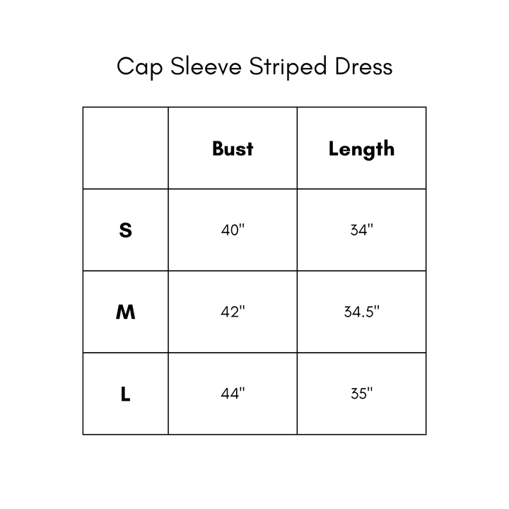 Cap Sleeve Striped Dress - Red/Navy