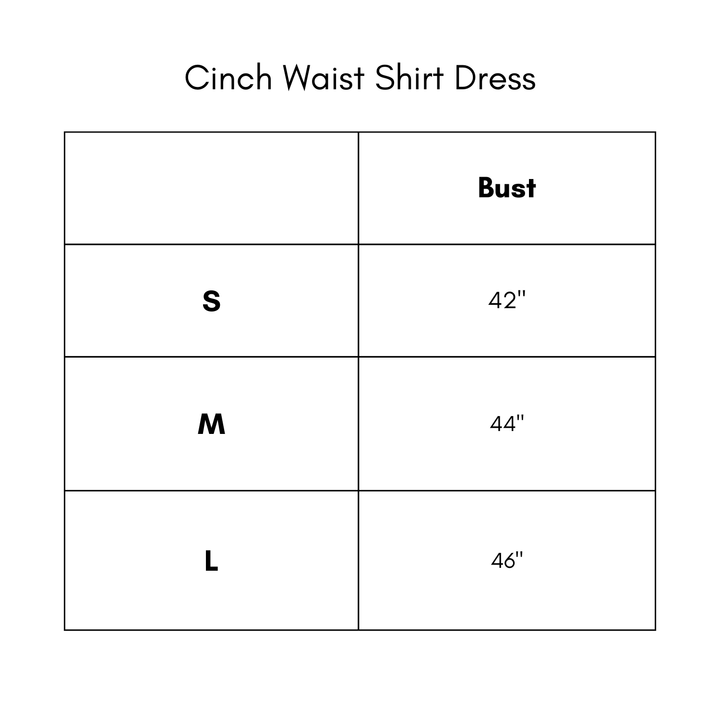 Cinch Waist Shirt Dress - Charcoal