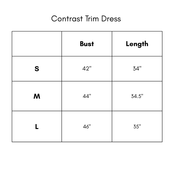 Contrast Trim Dress - Burgundy