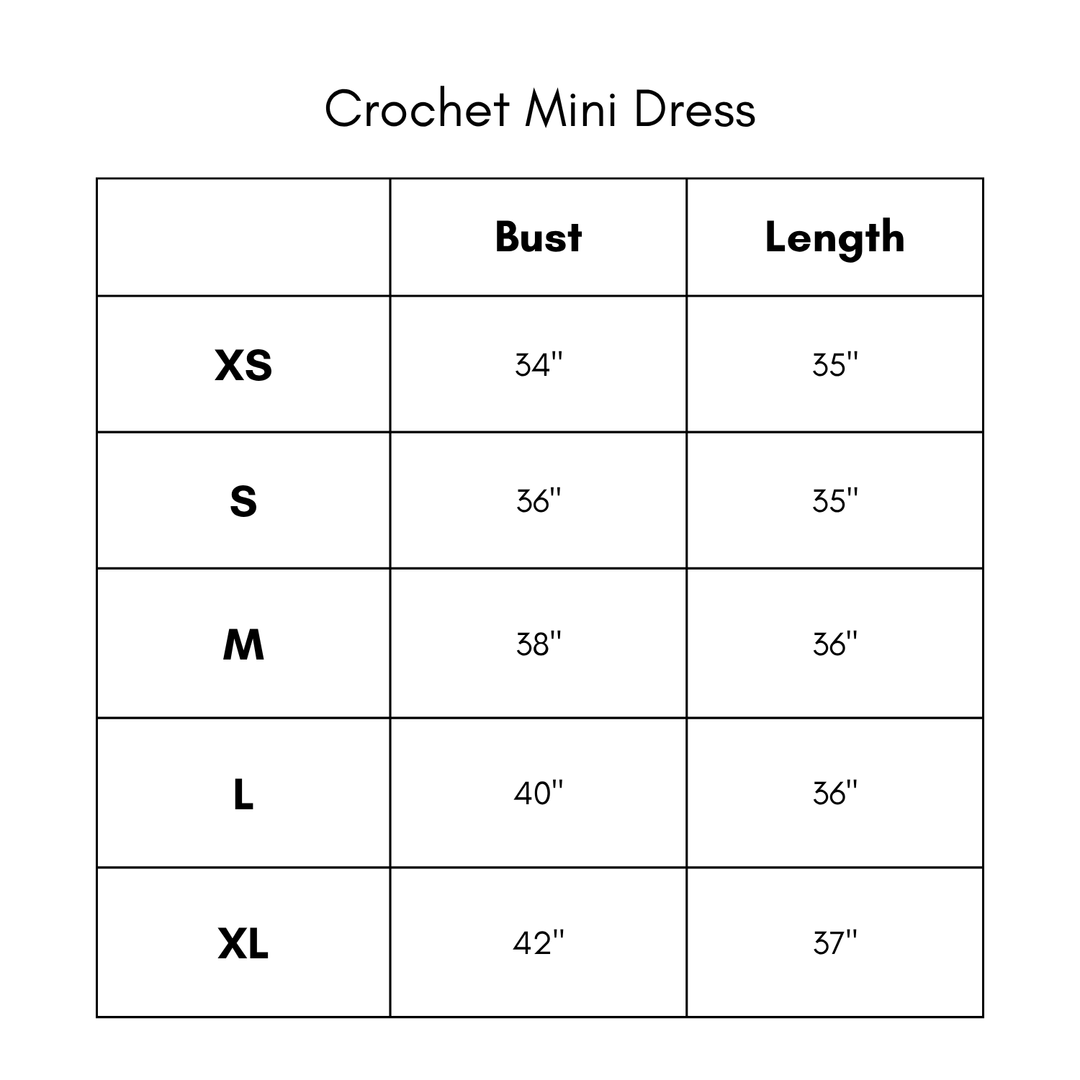 Crochet Mini Dress - Blue