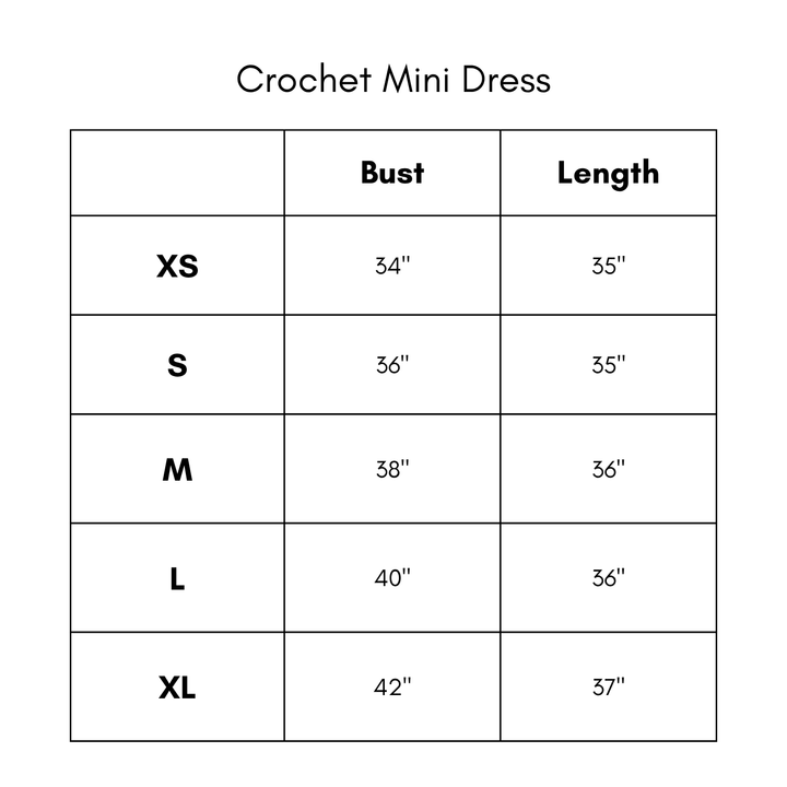 Crochet Mini Dress - Blue