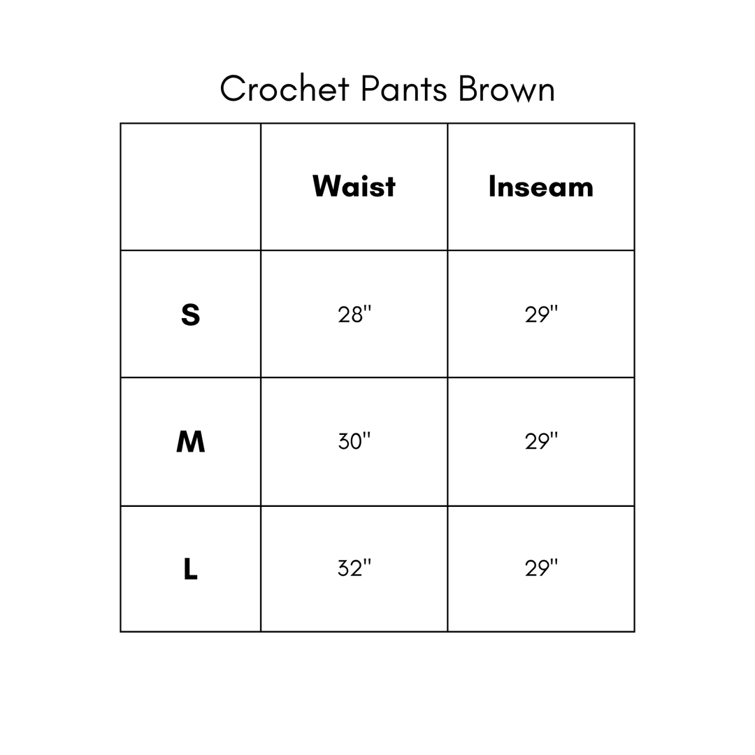 Crochet Pants - Brown