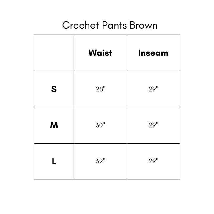 Crochet Pants - Brown