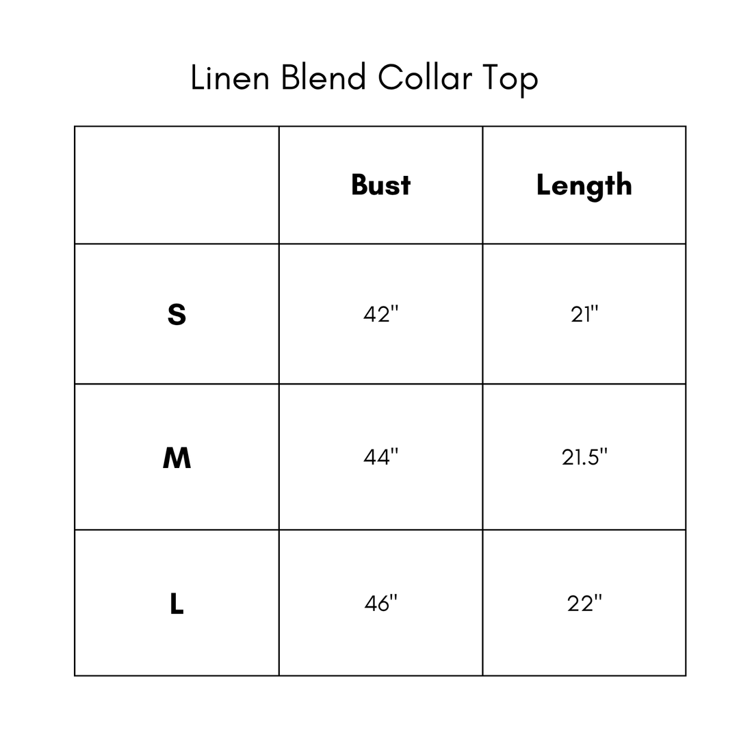 Linen Blend Collar Top