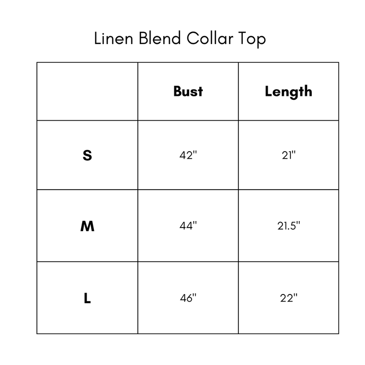 Linen Blend Collar Top