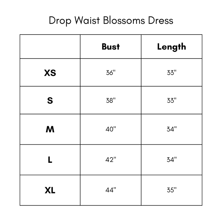 Drop Waist Blossoms Dress