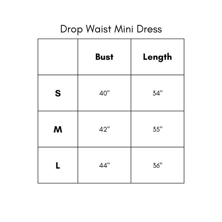 Drop Waist Mini Dress - Red