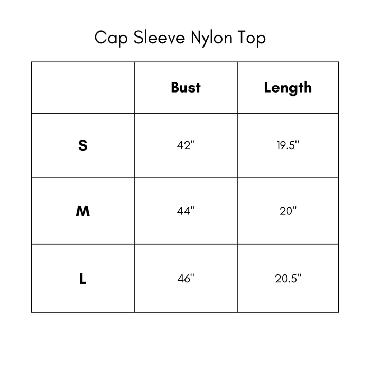 Cap Sleeve Nylon Top - Black