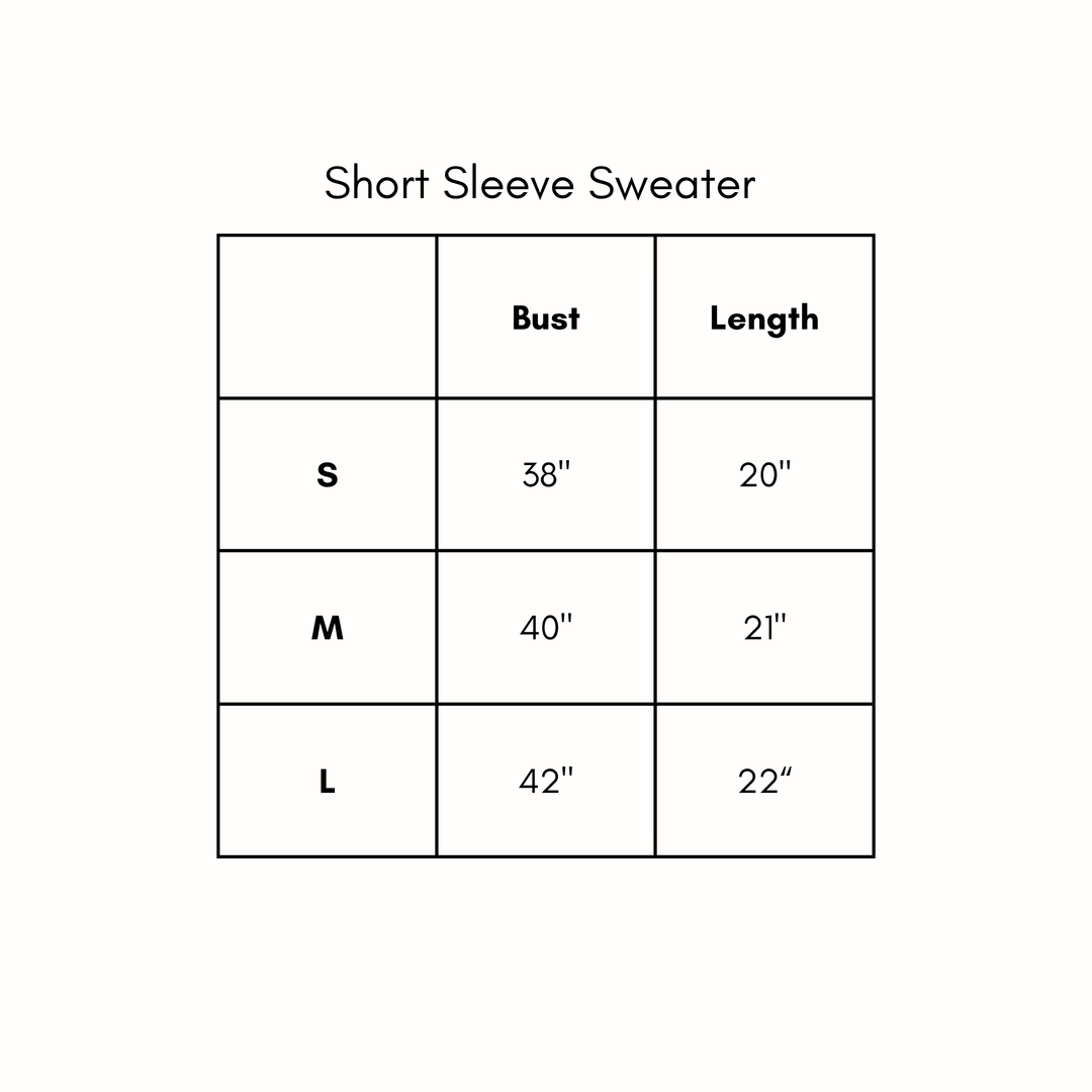 Short Sleeve Sweater - Oatmeal