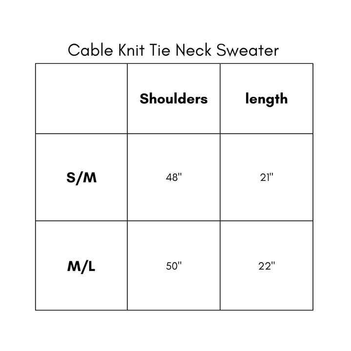 Cable Knit Tie Neck Sweater - Camel