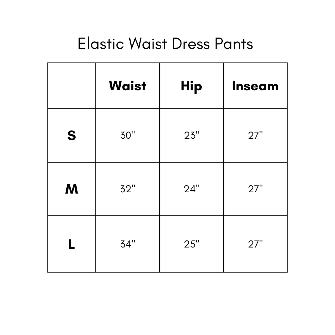 Elastic Waist Dress Pants - Brown