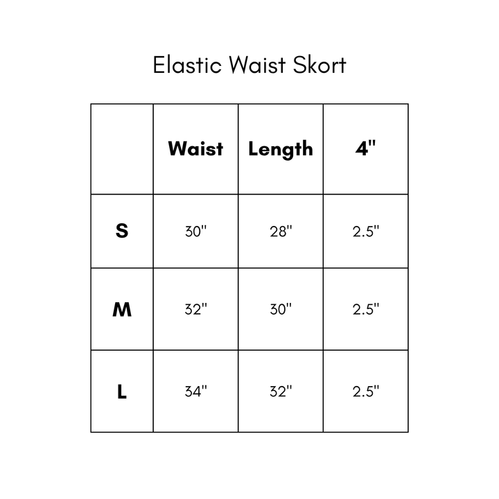 Elastic Waist Skort - White