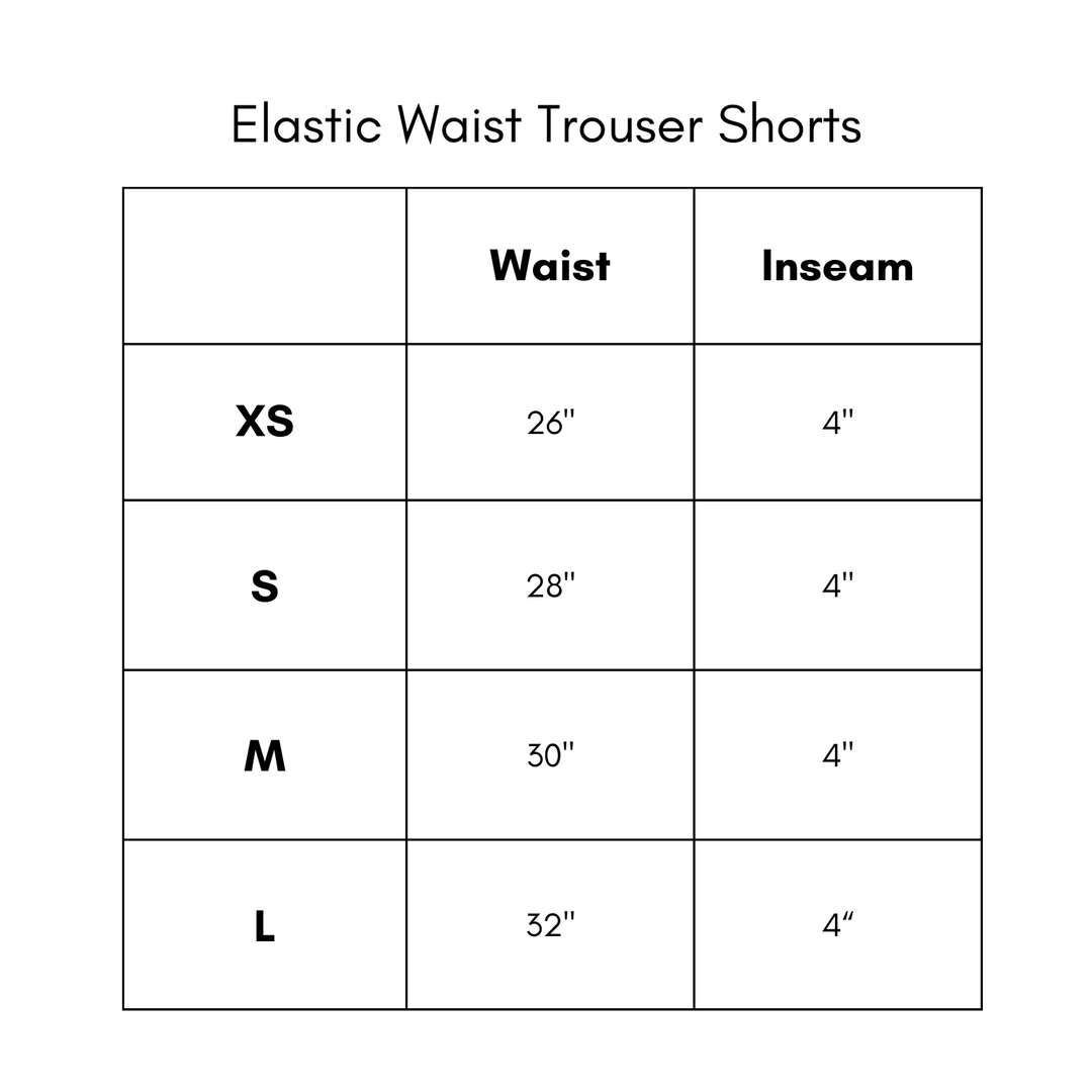 Elastic Waist Trouser Shorts - Navy