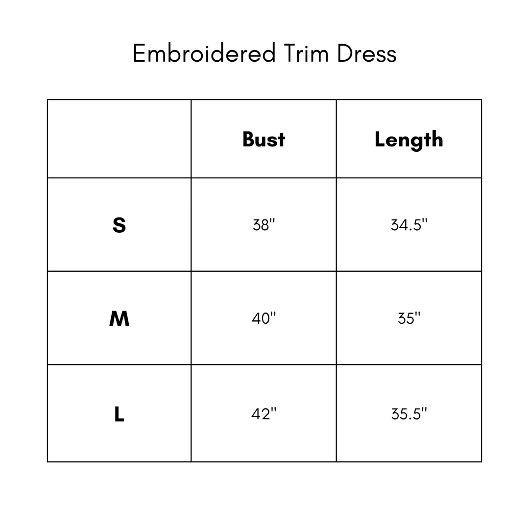 Embroidered Trim Dress - Garnet