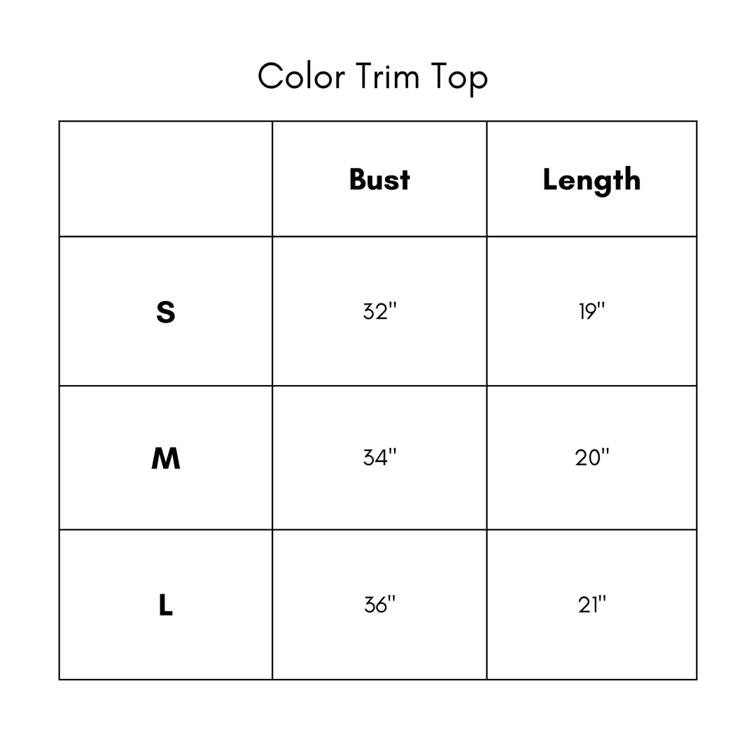 Color Trim Top - Pink