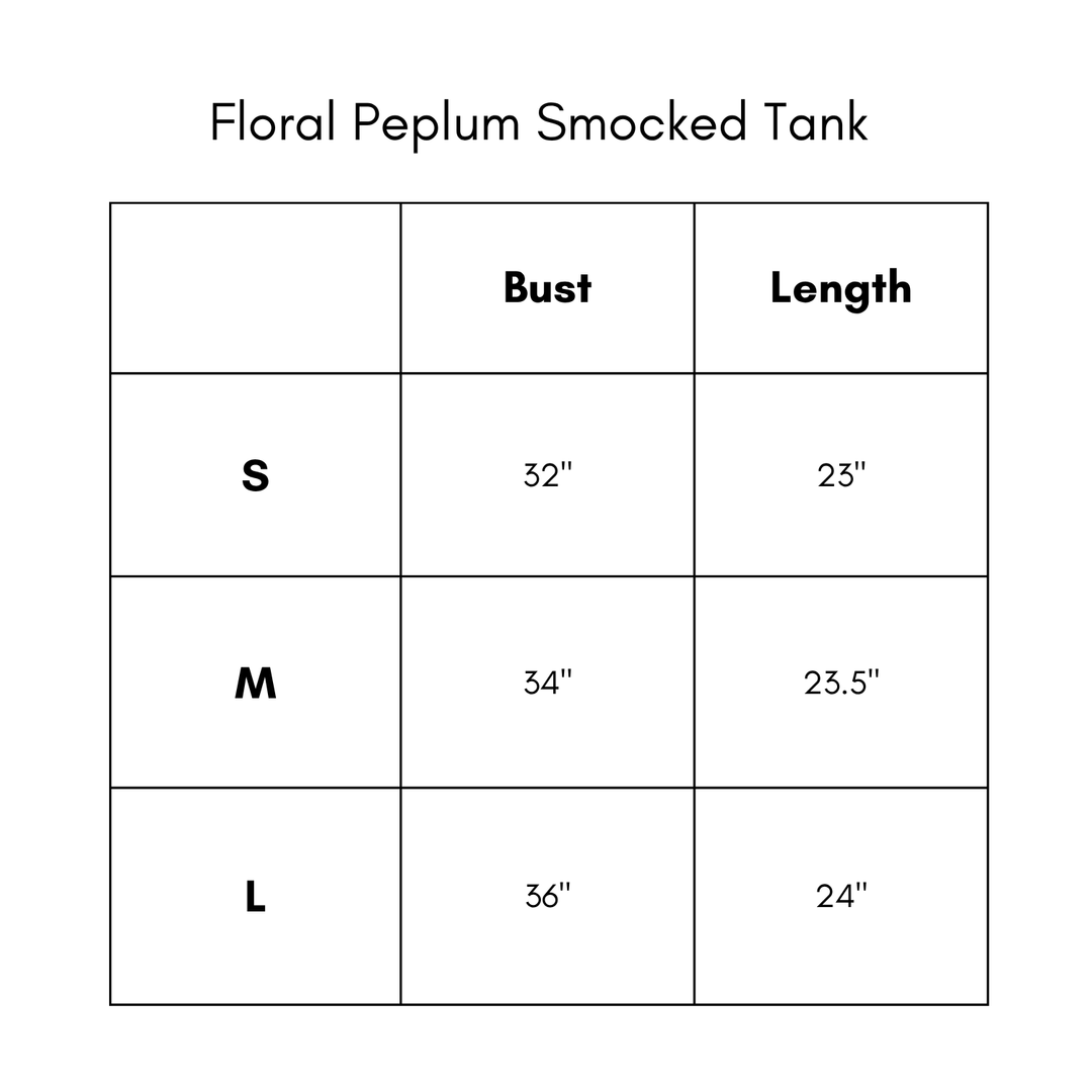 Floral Peplum Smocked Tank - Yellow