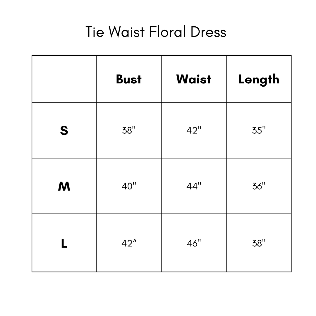 Tie Waist Floral Dress